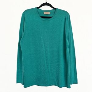Falconeri Seta Silk Collection Knit Slinky Green Light Sweater, M